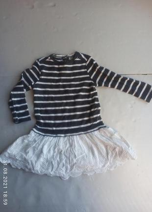 Нарядное стильное  платье для девочки длинный рукав кружево теплое ошкош oshkosg5 фото