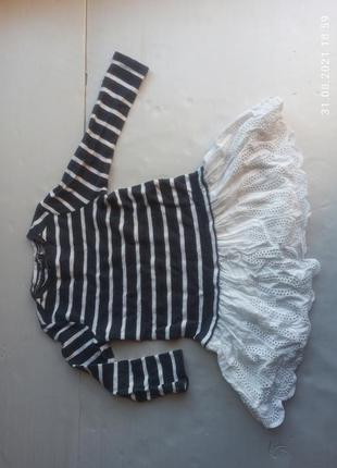 Нарядное стильное  платье для девочки длинный рукав кружево теплое ошкош oshkosg8 фото