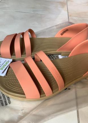 Босоножки кроксы crocs tulum open flat новые2 фото