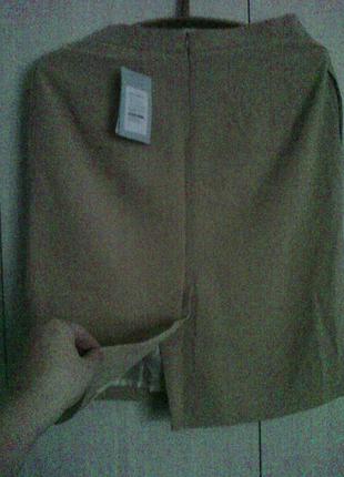 Легкая офисная юбка-миди  на подкладке с карманами, размер 46 (укр)2 фото