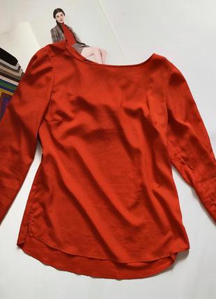 Терракотовая блуза с длинным рукавом massimo dutti. ах, этот цвет!