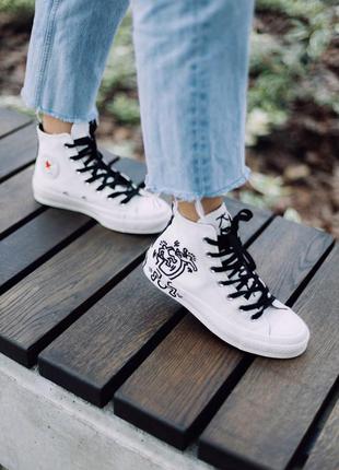 Женские белые кроссовки конверс 142338c converse