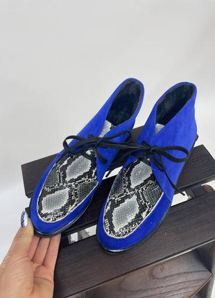 Замшеві лофери осінні зимові ботинки  з натуральної замші та шкіри замшевые лоферы