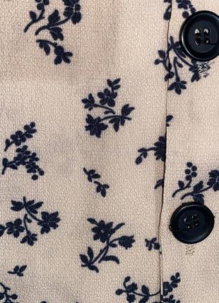 Бежевая блузка в бельевом стиле,цветочный принт(9)5 фото