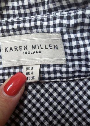 Стильная рубашка приталенная в клетку karen millen2 фото