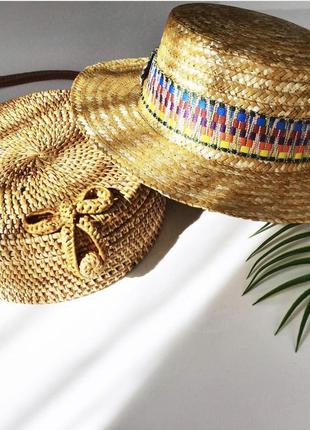 Шляпа, летняя шляпа, соломенная шляпа, пляжная шляпа1 фото