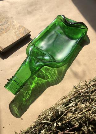 Скляна тарілка з пляшки lay bottle для подачі сіра, м яса, нарізок jameson green