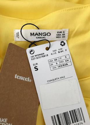 Новая (с этикеткой) яркая тонкая ветровка солнечного желтого  цвета от mango, размер s7 фото