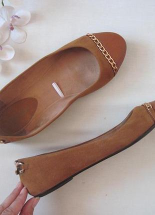 Руді балетки еко замша і кожзам туфлі на низькому ходу балетки низький хід