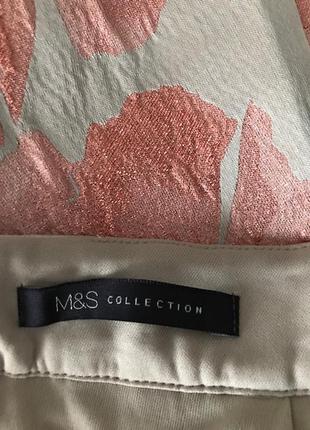 Новая (с этикеткой) нарядная,  юбка из парчовой ткани от marks&spencer, размер 12, укр 46-484 фото