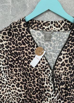 Мягусенькая блуза с анималистическим принтом lindex3 фото