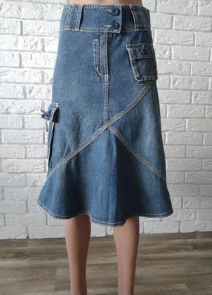 ,джинсовая юбочка на девочку 10-11- лет, школа1 фото