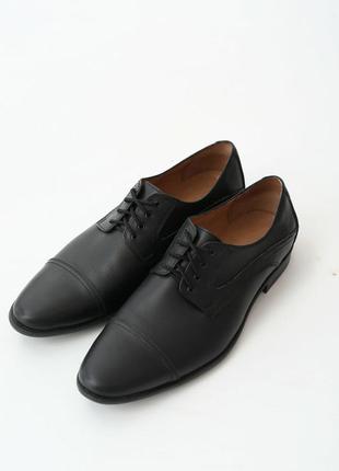 Чоловічі класичні шкіряні чорні туфлі2 фото