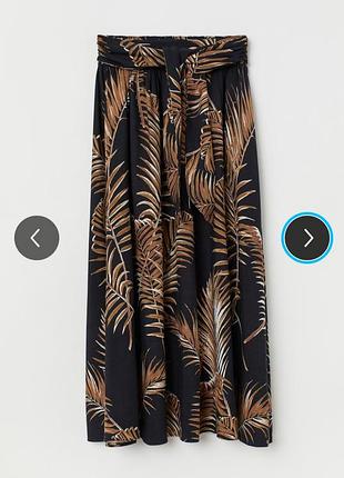 Юбка миди лепестки h&m черная