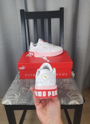 Кроссовки женские пума кали белые с розовым. обувь для подростков puma basket cali white/pink7 фото