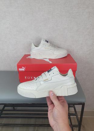 Женские кроссовки puma cali sneakers. бежевые подростковые кроссовки осенние пума кали