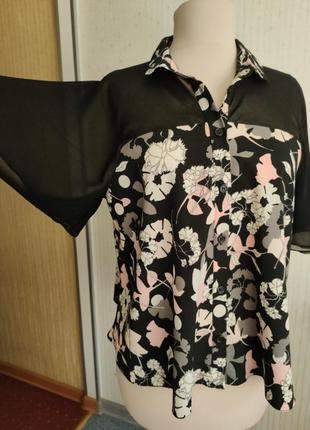 👣📣 розпродаж!!! сорочка блузка оверсайз шифон3 фото