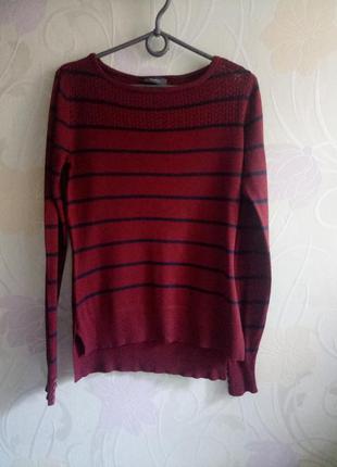 Тонкий темно-красный свитер yessica размера s