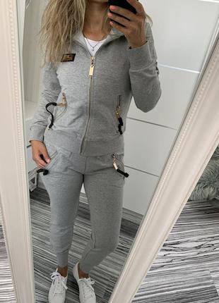 Elisabetta franchi новый женский серый спортивный костюм / разные размеры3 фото