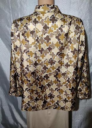 Винтажная блуза свободного кроя укороченная,принт в стиле 60-х,70-х4 фото