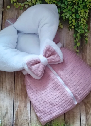 Конверт -одеяло на выписку трансформер косичка , лето, деми, зима, разные цвета