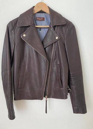 Шкіряна куртка massimo dutti