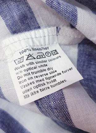 Pias design финляндия льняная блузка блузка в полоску xs натуральный лен5 фото