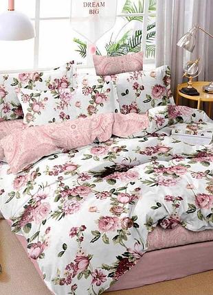 Постільна білизна / постельное белье "розовая нежность" , 💯 хлопок, разные размеры