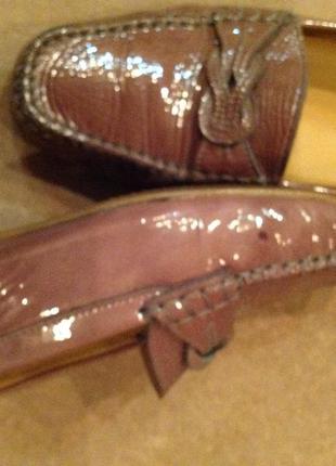 Туфлі лаковані, фасон мокасини бренду sioux, р. 377 фото