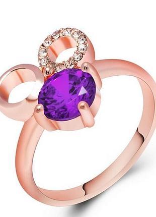 🏵️позолоченное кольцо с фианитом, 18р., смотрится ювелирно, новое! арт. 3497