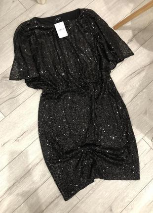 Платье в пайетках блестящее черное чешуйка вечерний блестящий черное платье новый год9 фото
