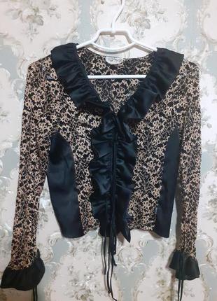 Блуза кружевная я с рюшей