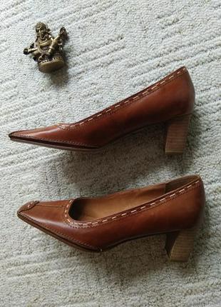 Кожаные туфли итальялия, туфли salli o'hara, туфли на устойчивом каблуке, винтажные туфлы, классические туфли, новые кожаные туфли, 100% кожа6 фото