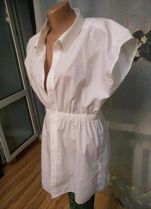 Стильна туніка блуза бавовна з гумкою, m-l1 фото