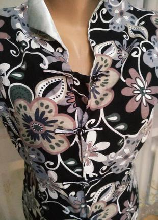 Стильная натуральная блуза китайский стиль, 12_146 фото