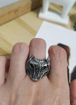 Щикарный перстень у кельтському стилі вовк трилисник кельтська в'язь нове кільце сталь2 фото