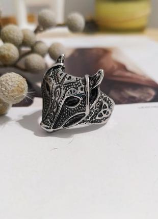 Щикарный перстень у кельтському стилі вовк трилисник кельтська в'язь нове кільце сталь6 фото