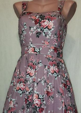 Акция до 15.07!!!оригинальное летнее лёгкое,  цветочное котоновое платье- сарафан