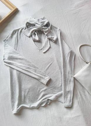 Ніжна віскозна блуза/кофта з відблиском та зав'язкою-бантиком 😍 esprit, на р. s1 фото