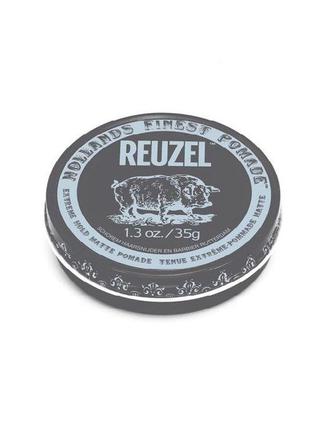 Матова помада для волосся reuzel extreme hold matte pomade сильна фіксація 35 г