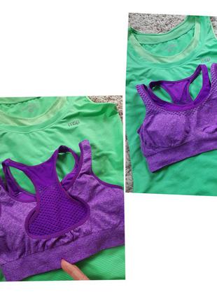 Яркий ,комфортный спортивный топ/бра/бюстгалтер,  р. s-m