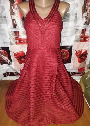 ​гарне нарядне плаття бордового кольору1 фото