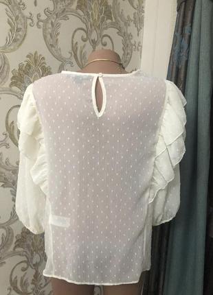 Шикарная нежная трендовая блуза блузка primark воланы стильная рюши модная рюшки блузон10 фото