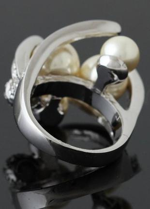 Эксклюзивное ювелирное жемчужное кольцо, 17 р., новое! арт. 13023 фото