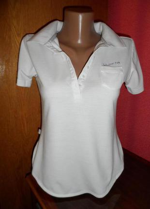 Белая футболка с воротником,размер хс-с la gear