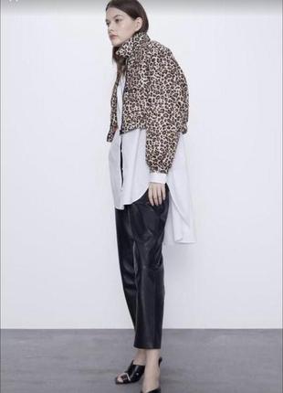 Демисезонная куртка zara размер м принт леопард4 фото