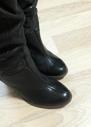 Демісезонні шкіряні високі чоботи сапожки clercs4 фото