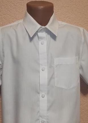 Рубашка тенниска белая нарядная для мальчика 10лет,рост 140см от tu2 фото