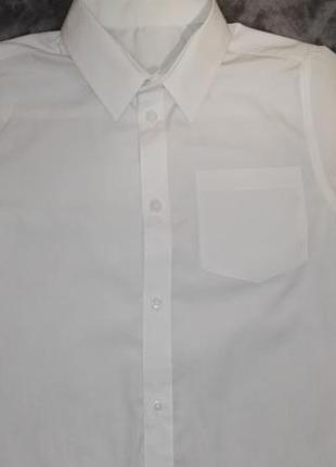 Рубашка тенниска белая нарядная для мальчика 10лет,рост 140см от tu6 фото