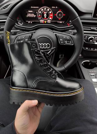 Dr martens jadon classic premium black черевики жіночі весна-осінь мартинсы без блискавки